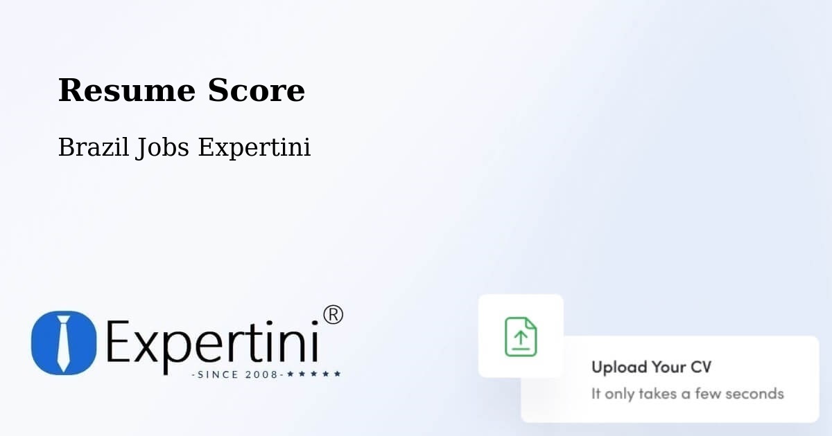 Resume Score & Job Description Match Tool – Cuitegi - Brazil Jobs Expertini